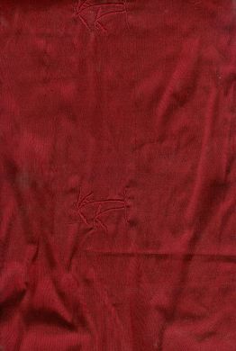 wine / black colour silk dupioni fabric embroidered 54" wide [1597]