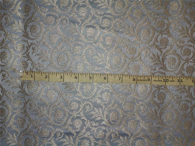 Heavy Silk Brocade Fabric Grey x Metallic Gold Color 36" WIDE BRO518[1]