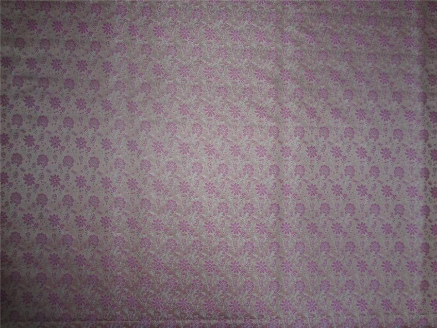 Silk Brocade Fabric Peach, Pink x Ivory Color 44" WIDE BRO523[5]