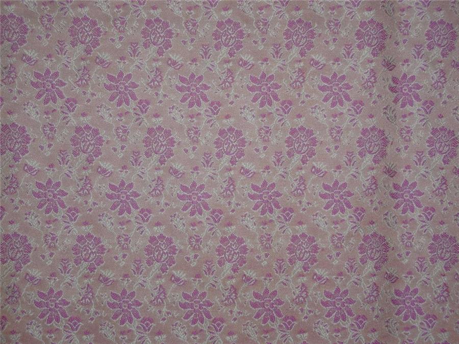 Silk Brocade Fabric Peach, Pink x Ivory Color 44" WIDE BRO523[5]