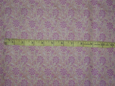 Silk Brocade Fabric Peach, Pink x Ivory Color 44" WIDE BRO523[5]
