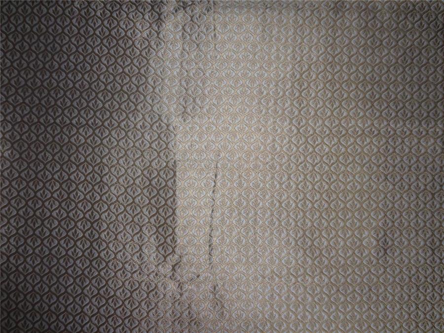 Brocade Fabric White x Gold Color 48" WIDE BRO524[3]