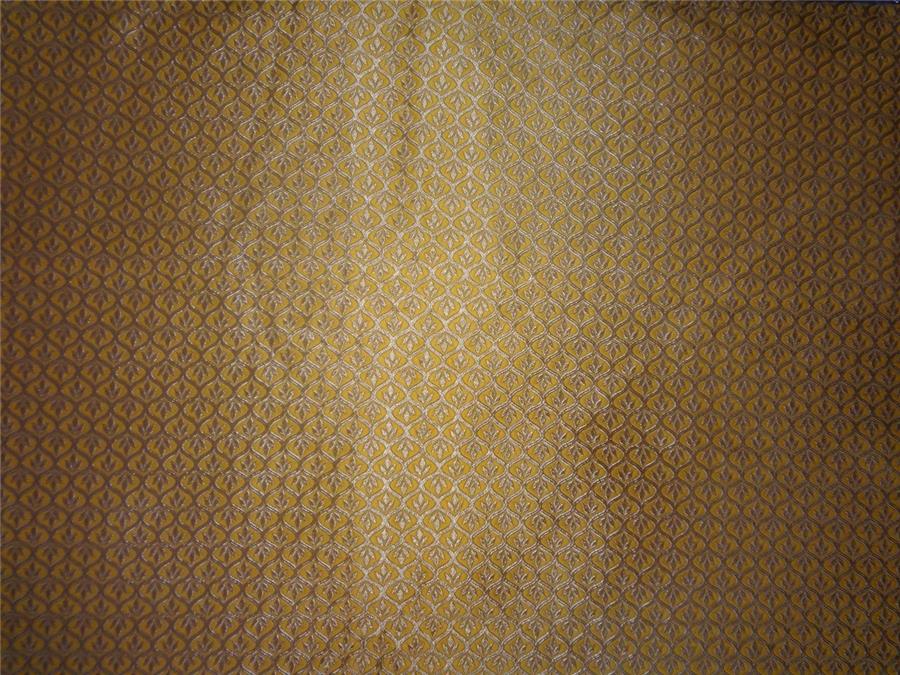 Brocade Fabric Mango Yellow x Gold Color 48" WIDE BRO524[4]