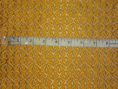 Brocade Fabric Mango Yellow x Gold Color 48" WIDE BRO524[4]