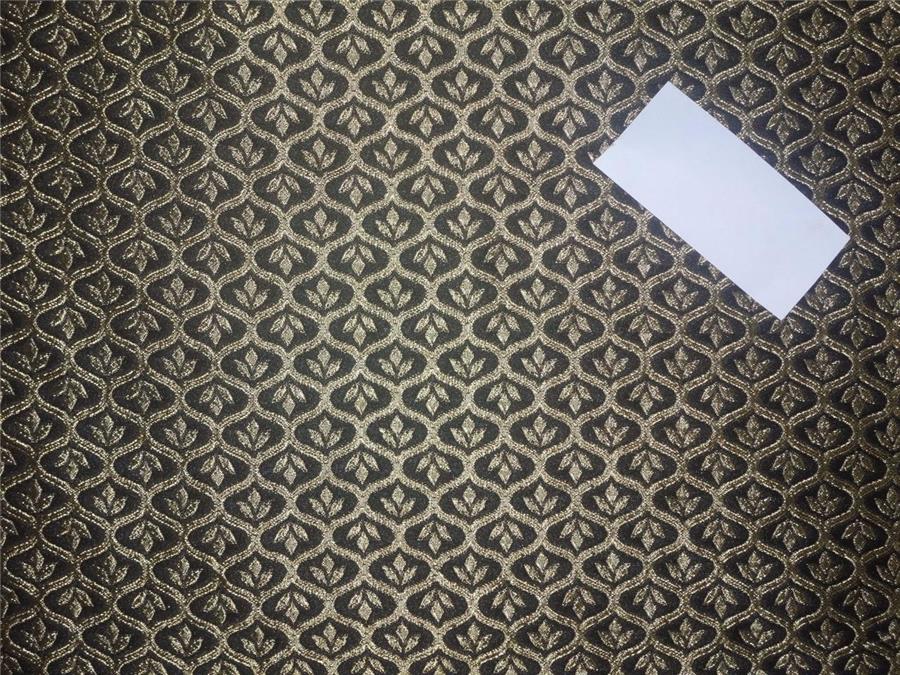 Brocade Fabric Black x Gold Color 48" WIDE BRO526[1]