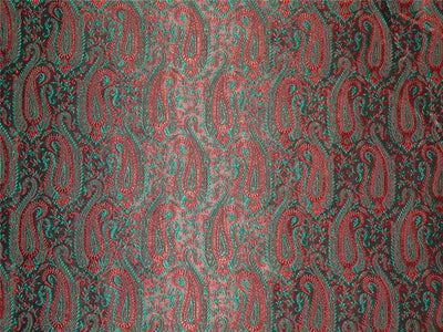 Brocade Fabric Brown, Rust x Green Color 44" WIDE BRO258[5]