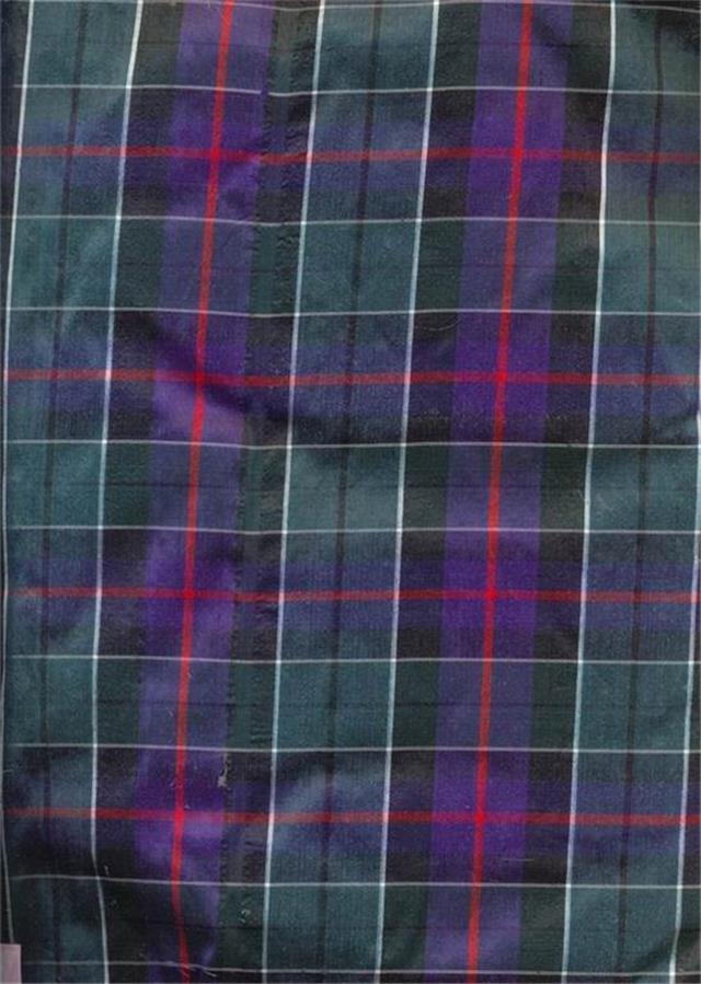 Silk Dupioni Scottish Tartan Check Fabric 54" wide DUP#C13