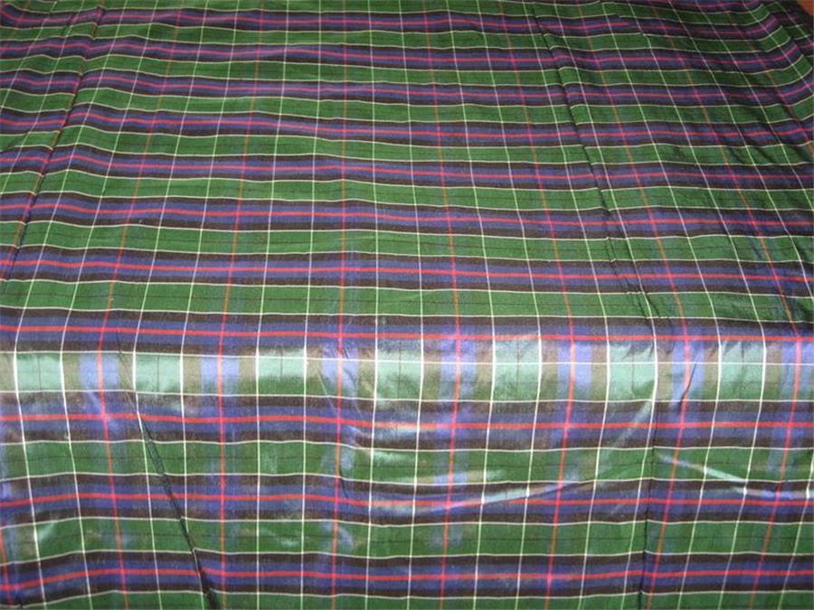 Silk Dupioni Scottish Tartan Check Fabric 54" wide DUP#C13