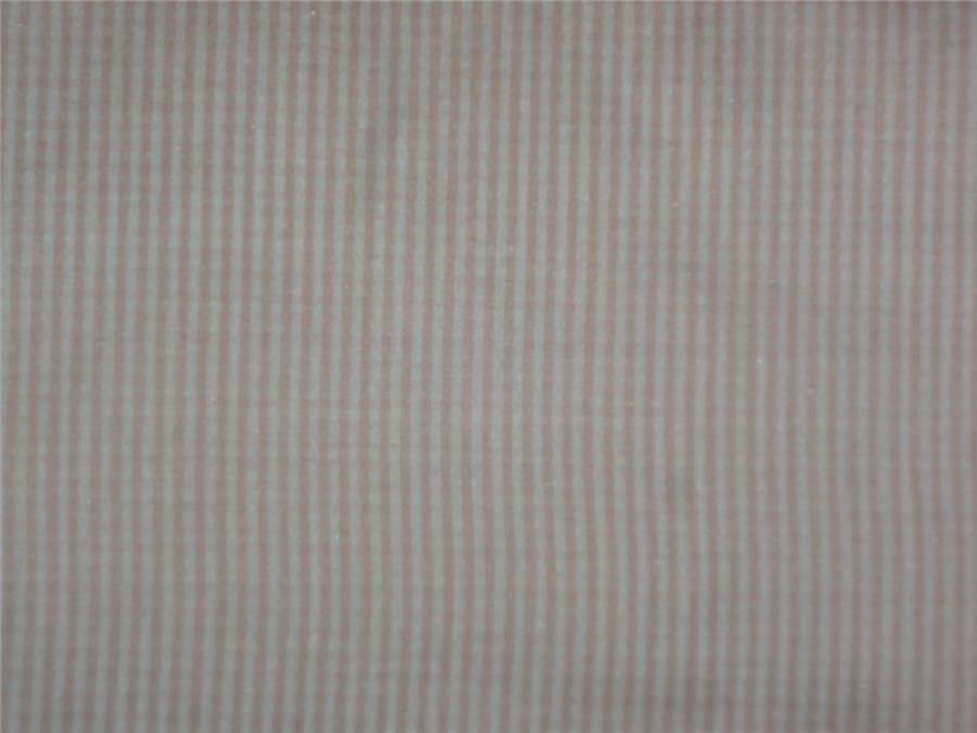 100% Pure Silk Dupioni Fabric Rose Pink and Ivory tiny plaids 54" wide DUP#C90[2]