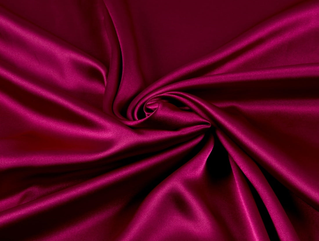 Ruby Pink viscose modal satin weave fabric ~ 44&quot; wide.(90)[11354]
