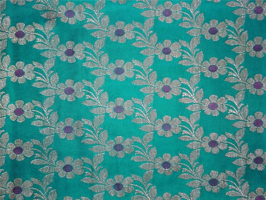 Silk Brocade Fabric Green, Purple x Metallic Gold COLOR 44" WIDE BRO530[5]