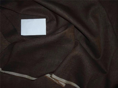 Two Tone Linen 25% COTTON, 75% LINEN fabric Brown x Black Color 58" wide B2#79[2]