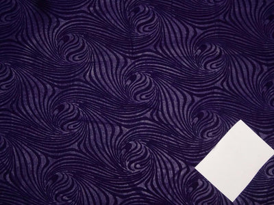 Purple Devore Embossed Viscose Micro Velvet fabric ~ 44&quot; wide