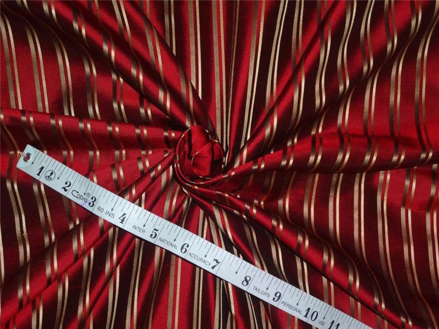 100% silk dupioni stripe 54&quot; horizontal stripe wine/mustard and gold?