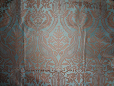 100% pure silk dupion fabric print blueish grey x brown color 54" wide DUPPRINT#36[3]