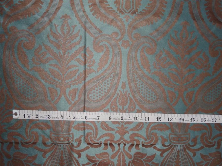 100% pure silk dupion fabric print blueish grey x brown color 54" wide DUPPRINT#36[3]