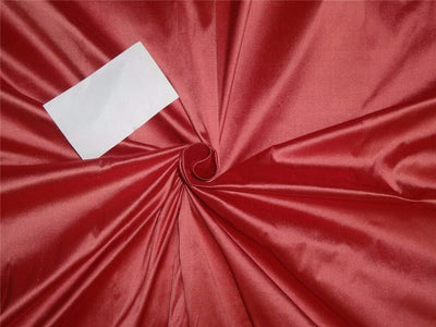 100% Silk Dupioni Red x Coral fabric 54&quot; wide