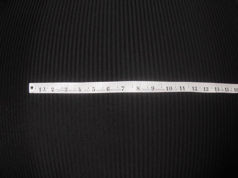 Black neoprene/ striped scuba thick fabric ~ 59&quot; wide.[7783]
