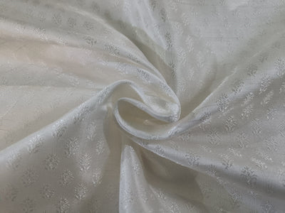 Silk Brocade Fabric Ivory color 44" wide BRO12[4]