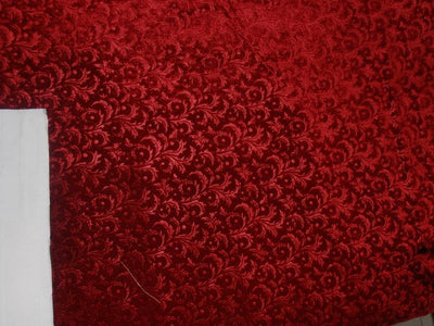 Reddish Pink Devore Embossed Viscose Micro Velvet fabric ~ 44&quot; wide US7868