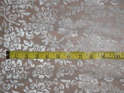 Natural Dyeable Devore Burnout Velvet fabric ~ 44&quot; wide