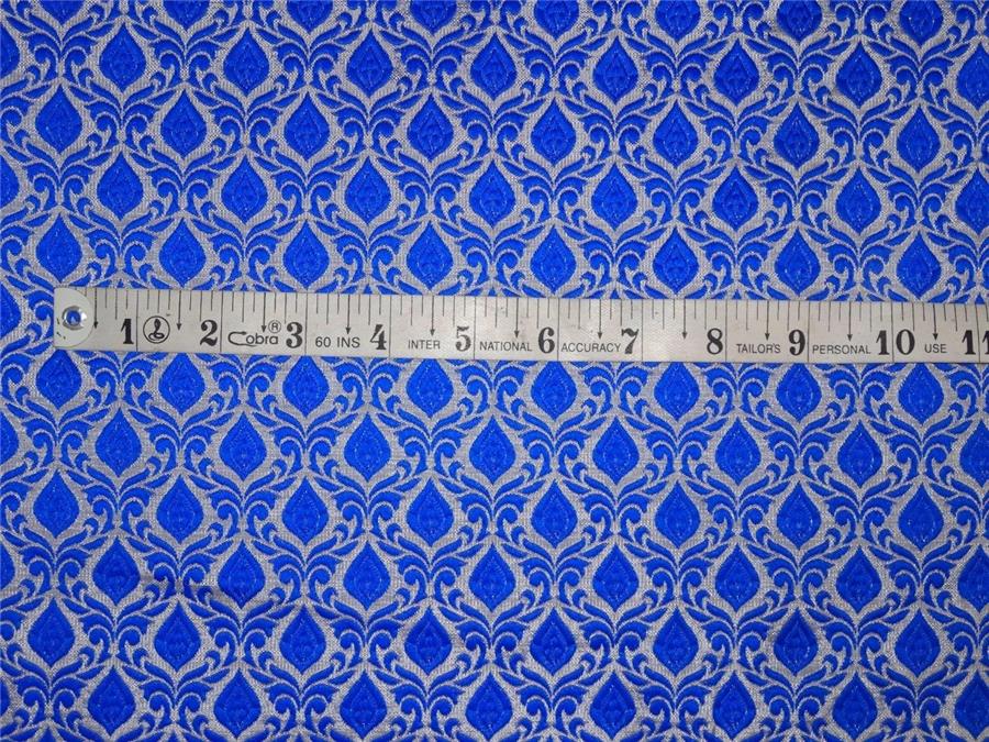 Silk Brocade Fabric royal blue X silver Color 44" wide BRO540[1]