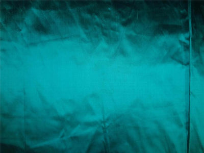 100% Silk Dupioni Turquoise x Black Fabric 54&quot; wide PKT248