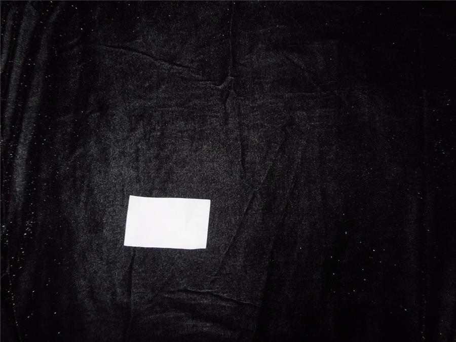 shimmer velvet black color fabric [8078]
