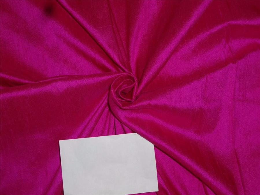 100% Pure Silk Dupioni Fabric Hot Pink Color 54" wide with Slubs MM42[4]
