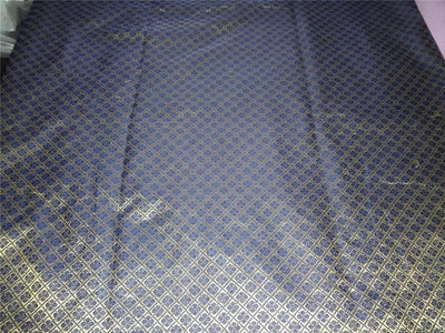 Brocade Navy Blue x mettalic Gold Color 44&quot;BRO553[2]