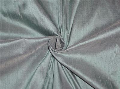 100% Pure Silk Dupioni Fabric Dusty Blue Color 54" wide Slubs MM71[5]