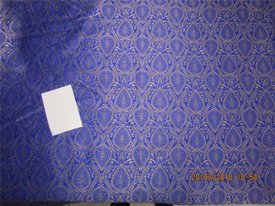 Reversible Brocade fabric royal blue x gold Color 60&quot;