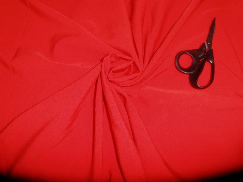 Red Plain Scuba Crepe Stretch Jersey Knit fashion wear Dress fabric ~58&quot; wide