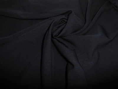 Black Scuba Crepe Stretch Jersey Knit Dress fabric 58&quot; wide.[8408]
