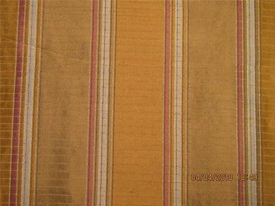 Silk Dupioni Brown Colour plaids Fabric 54" wide DUP#C93[3]