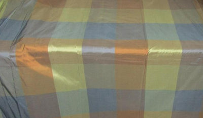 SILK Dupioni Checks FABRIC MULTI Color 54" WIDE DUP#C93[2]