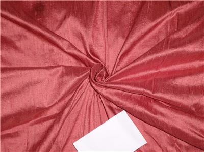 100% Pure Silk Dupioni Fabric Deep Rose Color 54" wide with Slubs MM71[6]