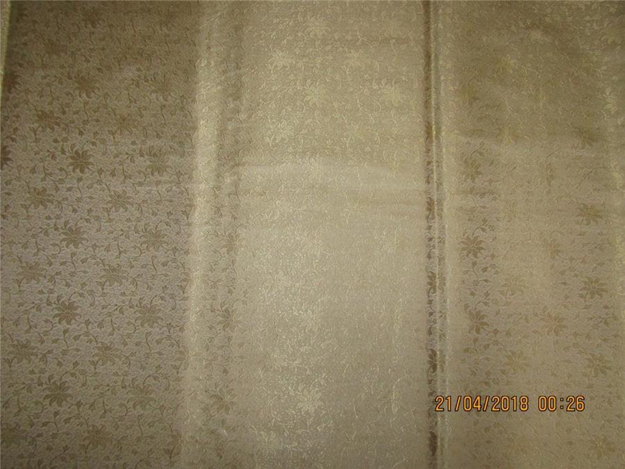 Silk brocade fabric gold color 44" wide BRO580[4]