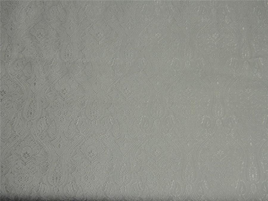 Silk Brocade Fabric NATURAL WHITE color 44" wide BRO589[3]