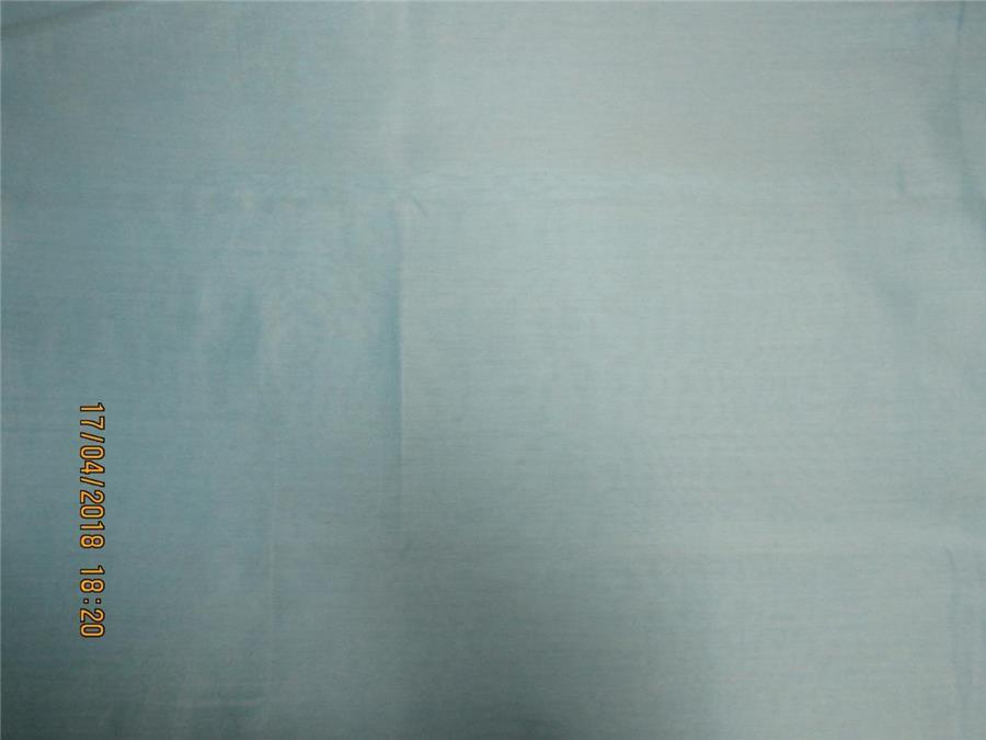 pure silk / cotton spun yarn sheer chanderi fabric baby blue color 44 inch wide by the yard