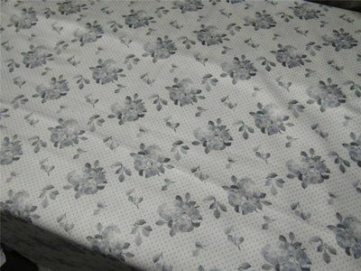 100% COTTON SATIN IVORY & GREY Color print 58" wide using Discharge Printing Method [8689]