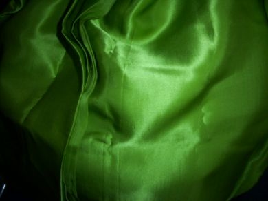 100% Silk Satin fabric 44&quot;-Avocado (green).
