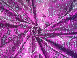 VESTMENT Brocade fabric dark purple and blueish grey Colour 44" wide BRO333[3]