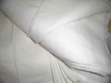 100 % White pure linen fabric 57&quot; wide - The Fabric Factory