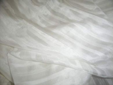 Silk satin stipe fabric 44&quot;~light ivory - The Fabric Factory