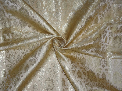 Heavy Silk Brocade Fabric Gold X Metallic Gold Color 36" wide BRO515[1]