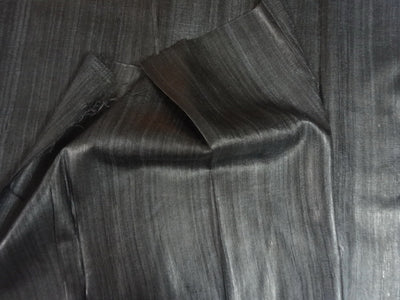 100% TUSSAR SILK NATURAL BLACK COLOR FABRIC 44&quot; WIDE