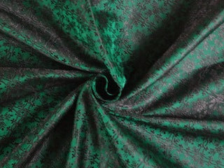 Silk Brocade Fabric Green & Black color Vestment Design 44" wide BRO213[5]