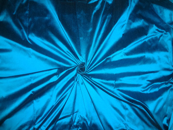 100% Pure Silk Dupioni Fabric Blue x Black Color 54" wide PKT223[1]