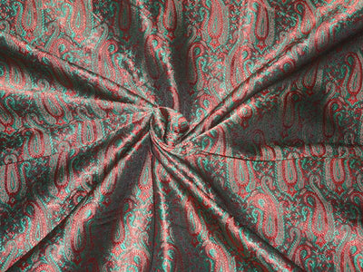 Brocade Fabric Brown, Rust x Green Color 44" WIDE BRO258[5]